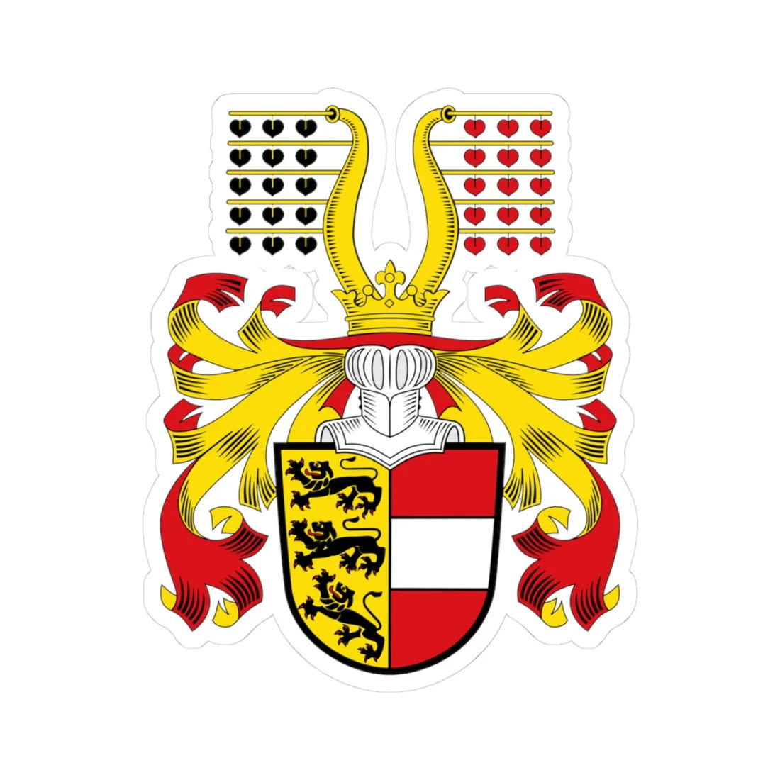 Kaernten CoA (Austria) (Coat of Arms) STICKER Vinyl Kiss-Cut Decal 3 Inch White - The Sticker Space