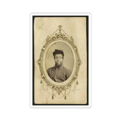 Kager Mays, African American Soldier, Half-Length Portrait, Facing Front (U.S. Civil War) STICKER Vinyl Kiss-Cut Decal 2 Inch White - The Sticker Space