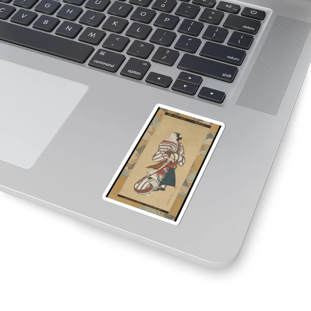 Kaigetsudō Dohan - Standing Courtesan Looking Over Her Shoulder - ca. 1715 v1 - STICKER Vinyl Kiss-Cut Decal