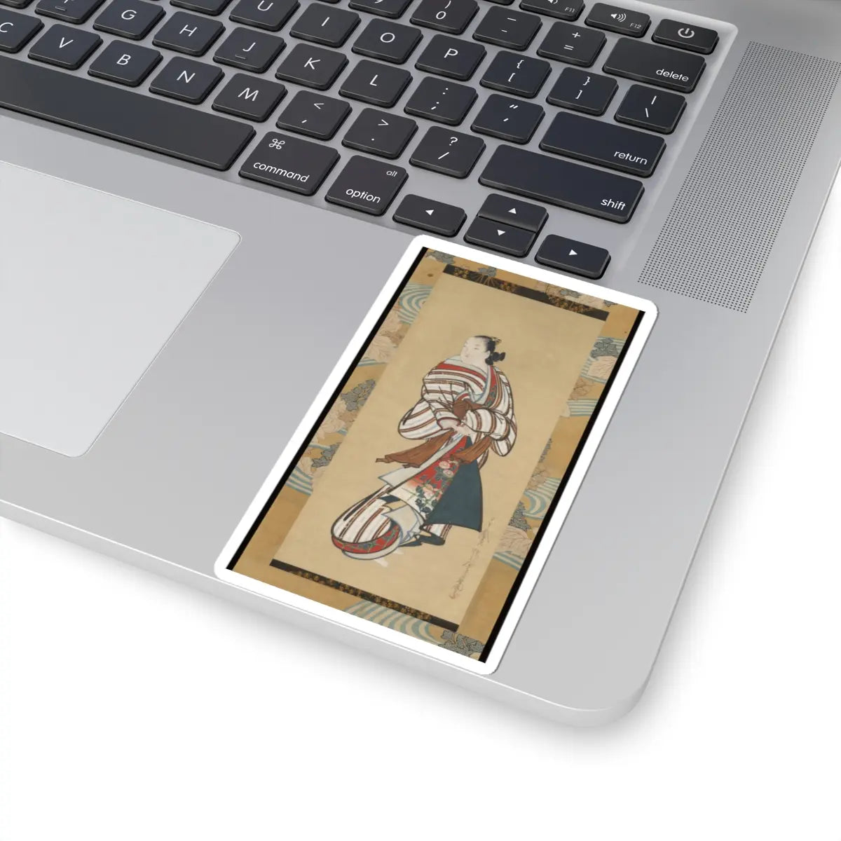 Kaigetsudō Dohan - Standing Courtesan Looking Over Her Shoulder - ca. 1715 v1 - STICKER Vinyl Kiss-Cut Decal