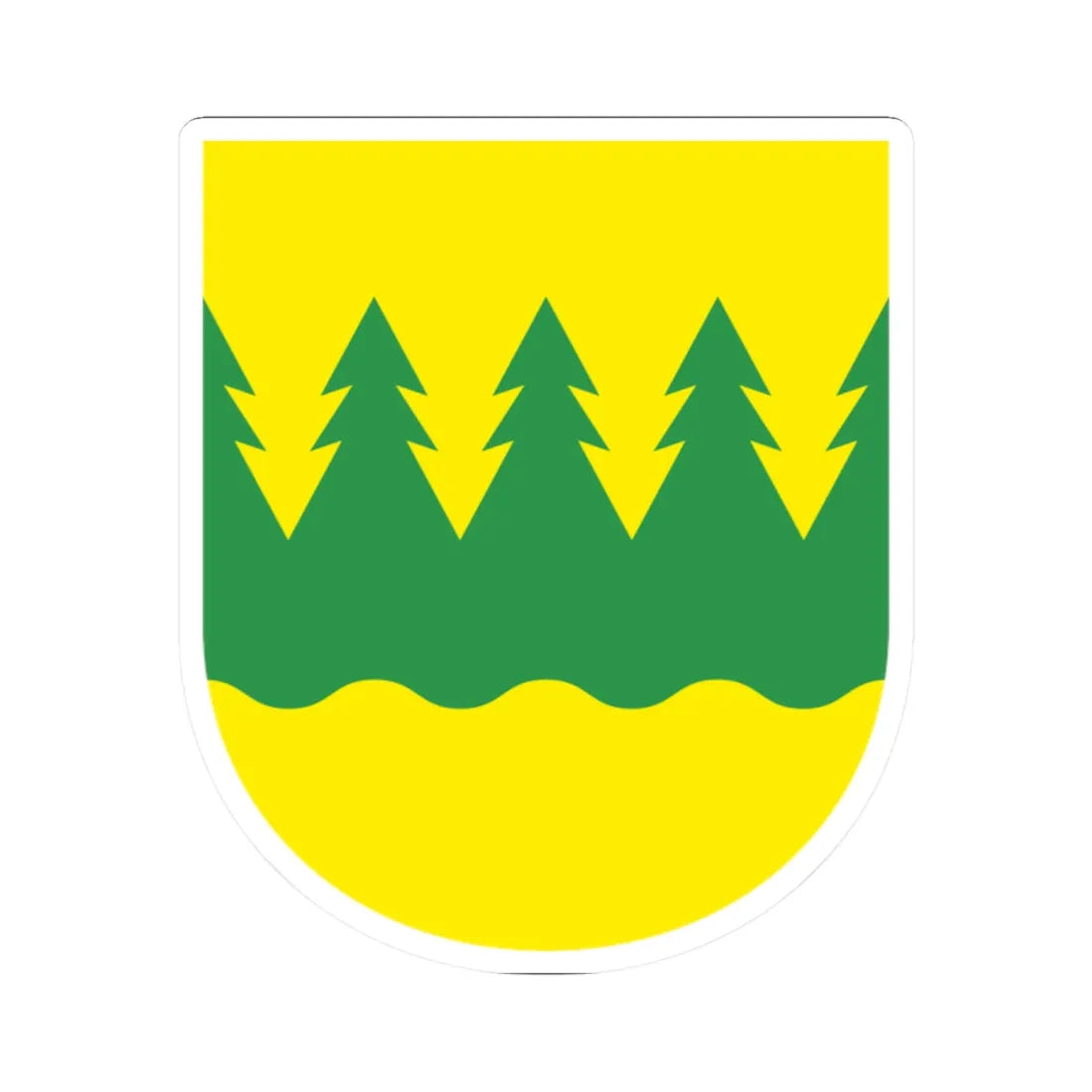 Kainuu.vaakuna (Finland) (Coat of Arms) STICKER Vinyl Kiss-Cut Decal 2 Inch White - The Sticker Space