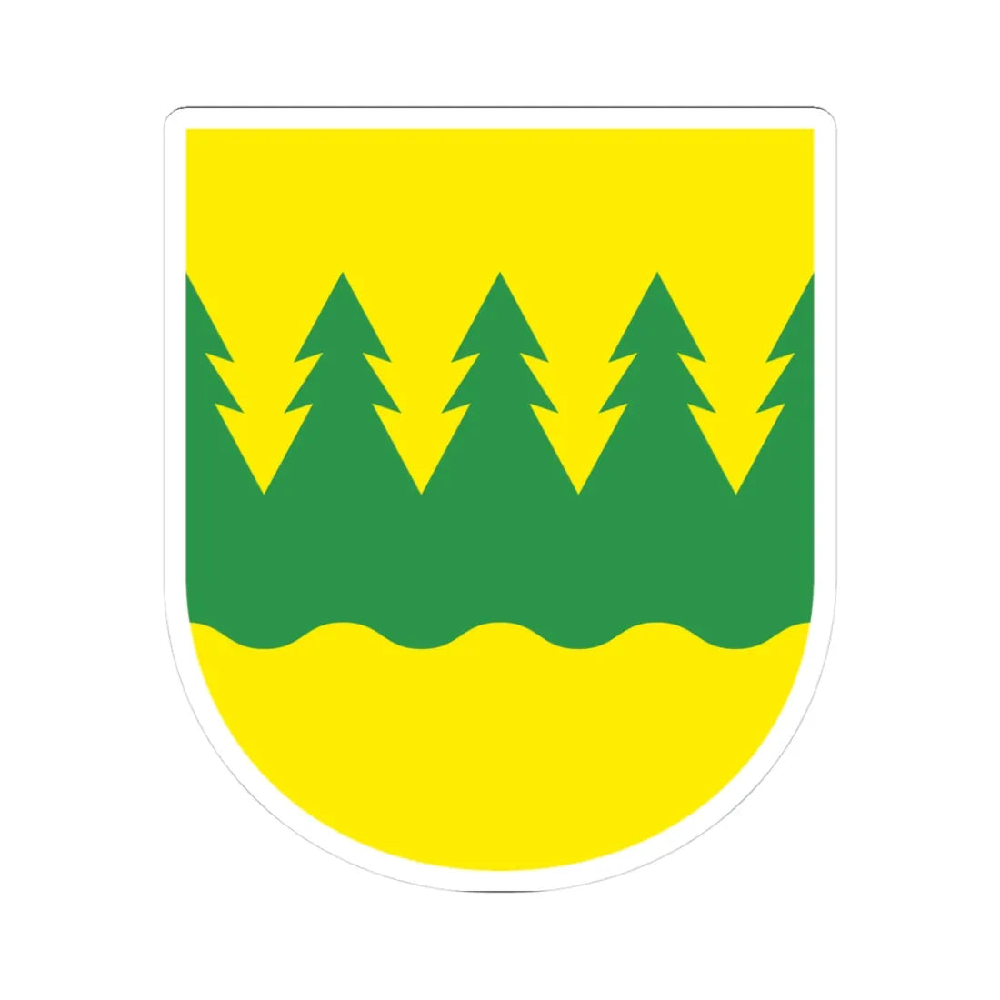 Kainuu.vaakuna (Finland) (Coat of Arms) STICKER Vinyl Kiss-Cut Decal 3 Inch White - The Sticker Space