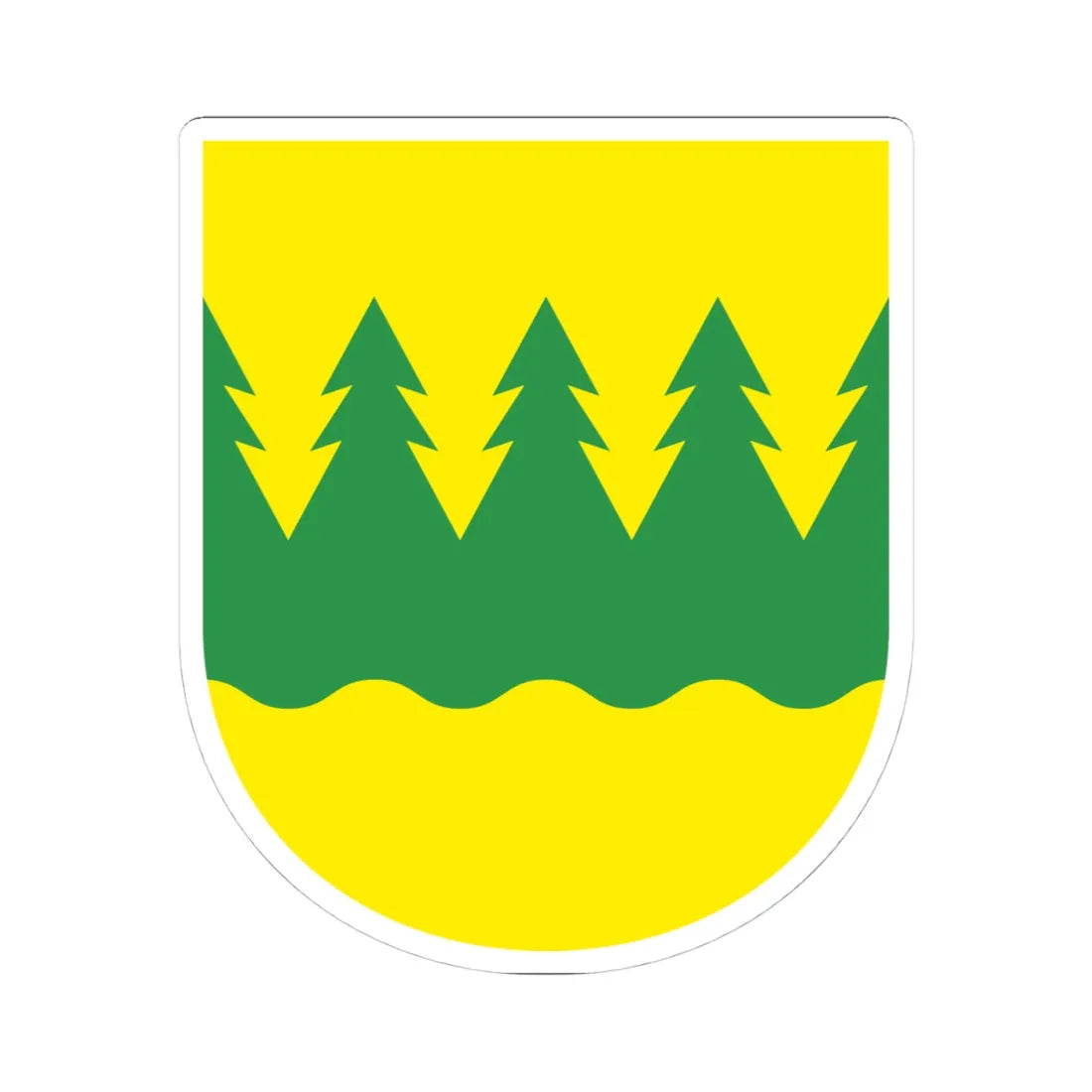 Kainuu.vaakuna (Finland) (Coat of Arms) STICKER Vinyl Kiss-Cut Decal 4 Inch White - The Sticker Space