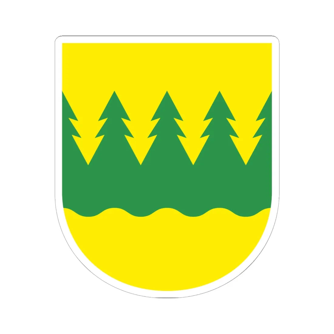 Kainuu.vaakuna (Finland) (Coat of Arms) STICKER Vinyl Kiss-Cut Decal 6 Inch White - The Sticker Space