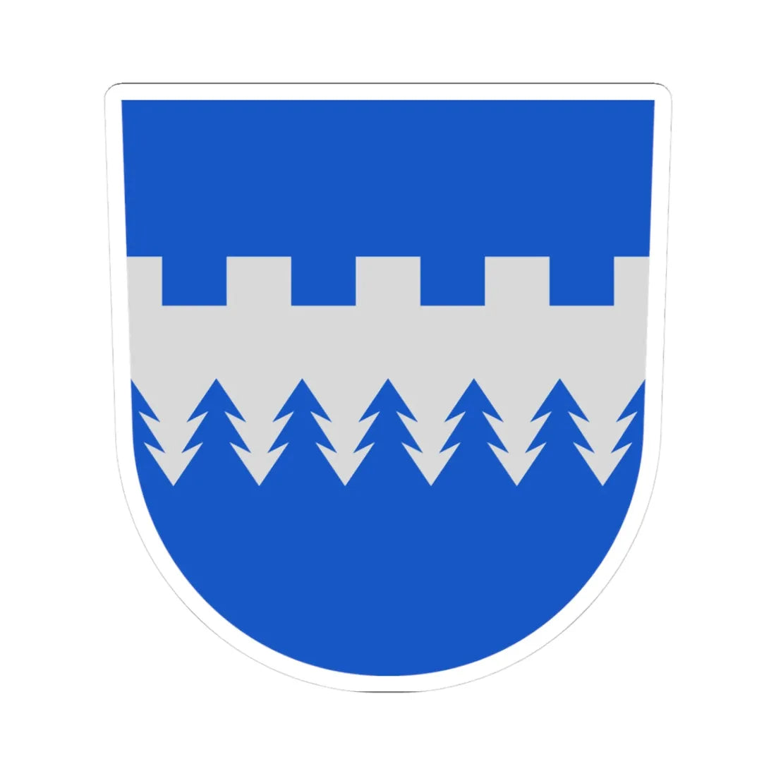 Kajaanin mlk.vaakuna (Finland) (Coat of Arms) STICKER Vinyl Kiss-Cut Decal 3 Inch White - The Sticker Space