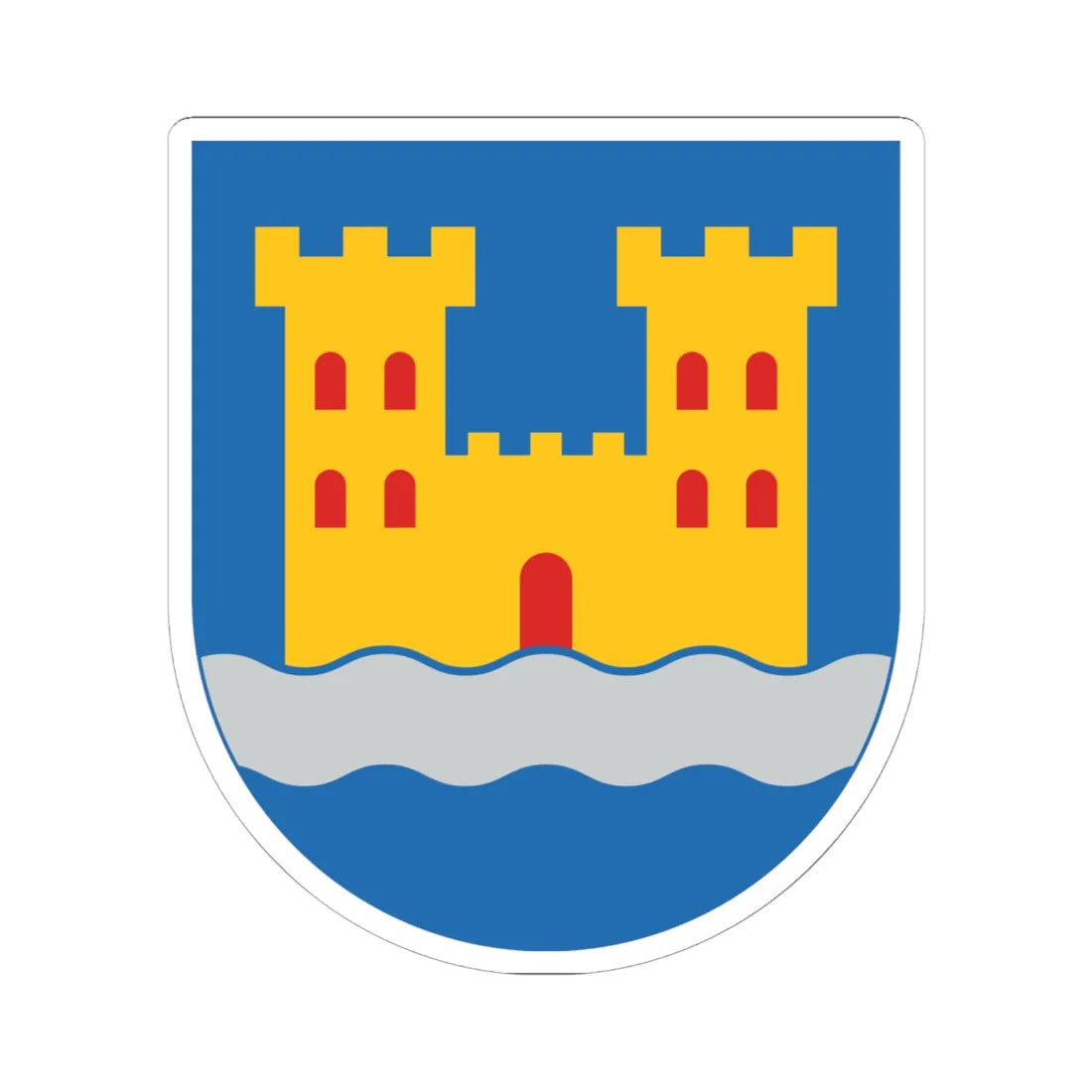 Kajaani.vaakuna (Finland) (Coat of Arms) STICKER Vinyl Kiss-Cut Decal - The Sticker Space