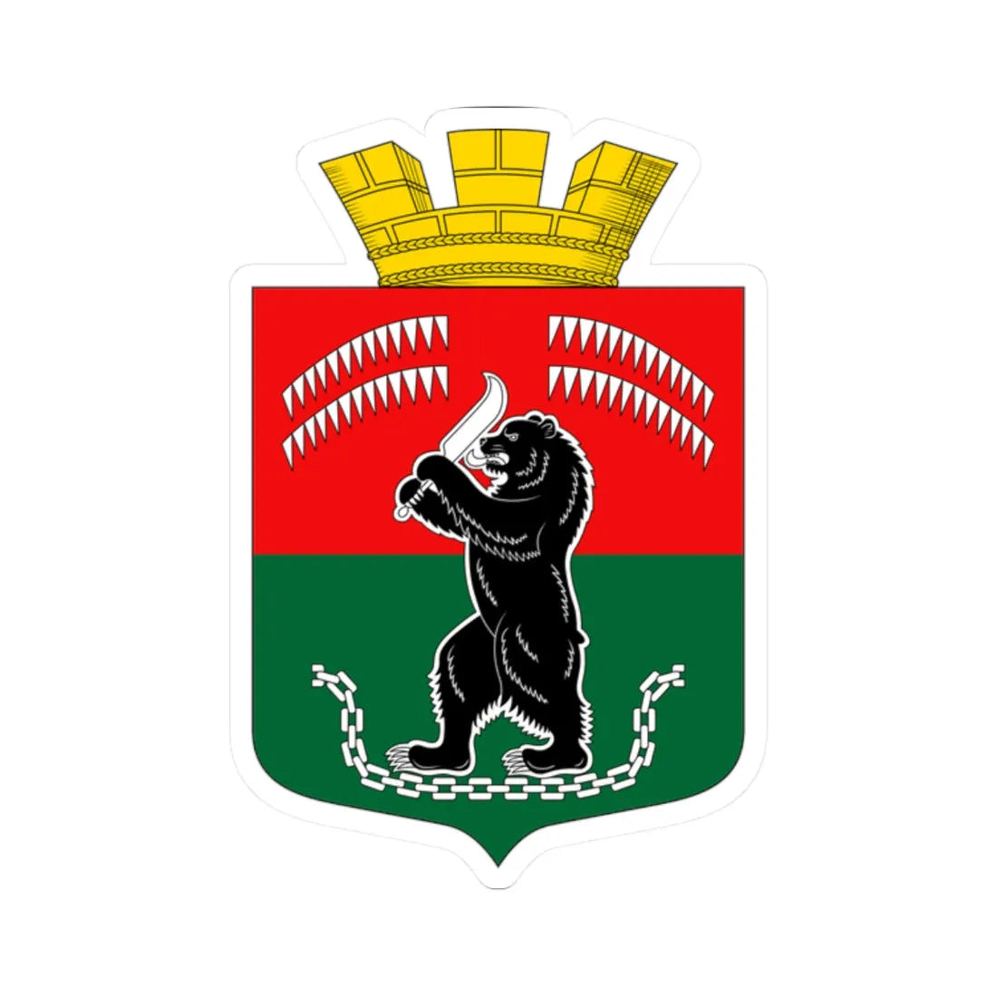 Kalevala Coat of Arms (Russia) (Coat of Arms) STICKER Vinyl Kiss-Cut Decal 2 Inch White - The Sticker Space