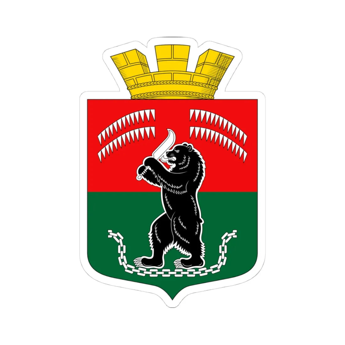 Kalevala Coat of Arms (Russia) (Coat of Arms) STICKER Vinyl Kiss-Cut Decal 4 Inch White - The Sticker Space