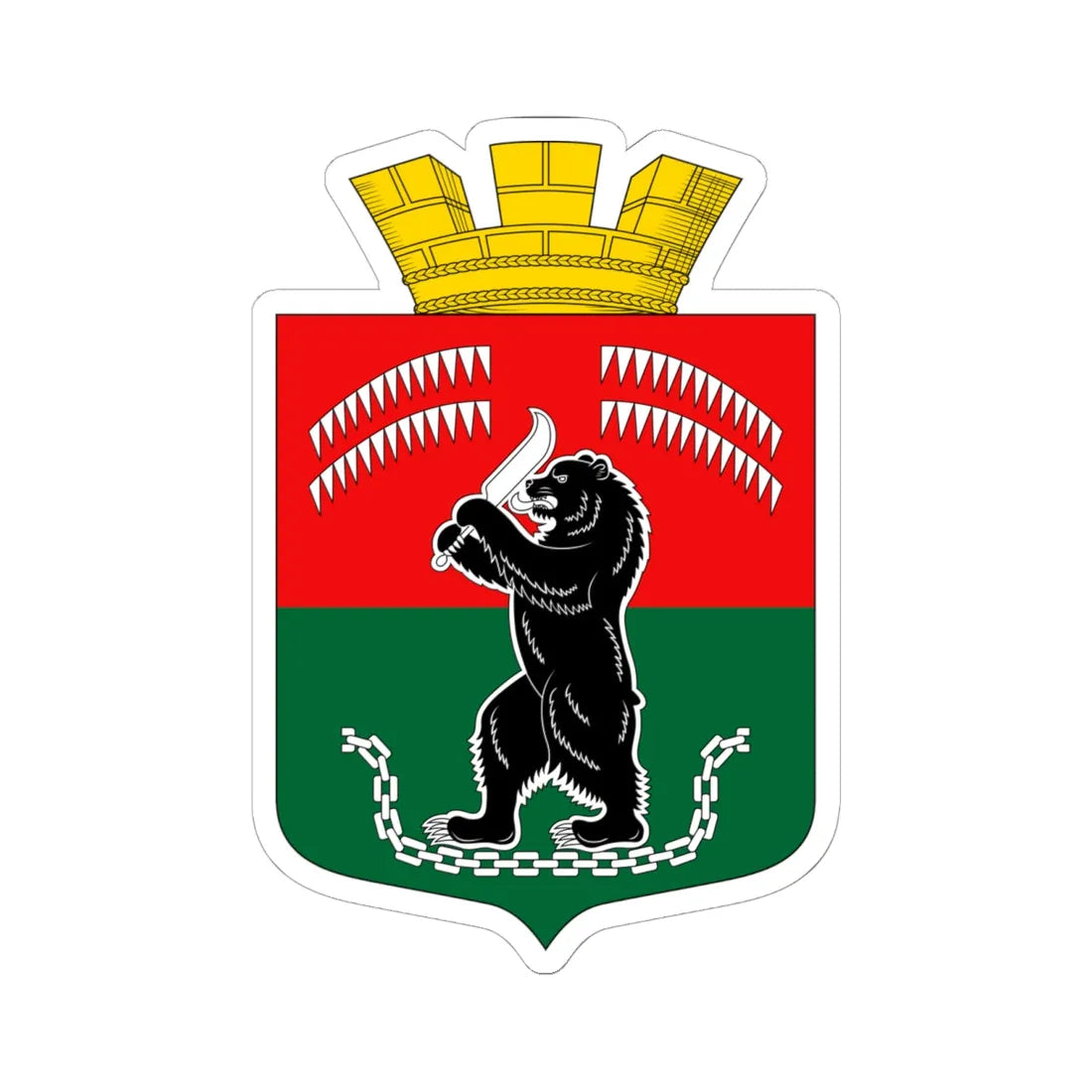 Kalevala Coat of Arms (Russia) (Coat of Arms) STICKER Vinyl Kiss-Cut Decal 6 Inch White - The Sticker Space