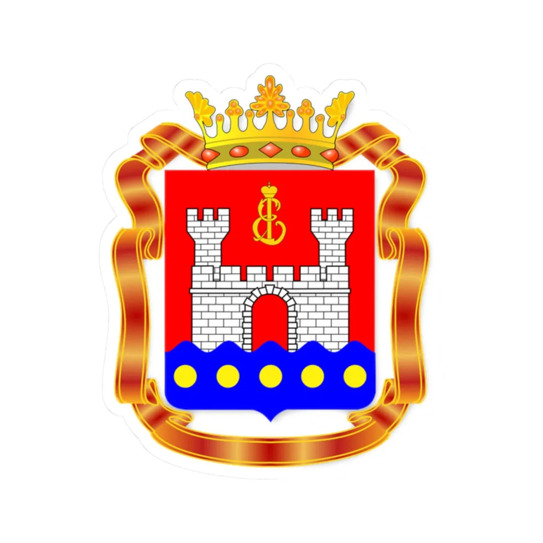 Kaliningrad Oblast Coat of Arms 2006 (Russia) (Coat of Arms) STICKER Vinyl Kiss-Cut Decal 2 Inch White - The Sticker Space