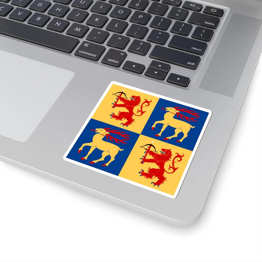Kalmar lan vapenflagga (Sweden) STICKER Vinyl Kiss-Cut Decal - The Sticker Space