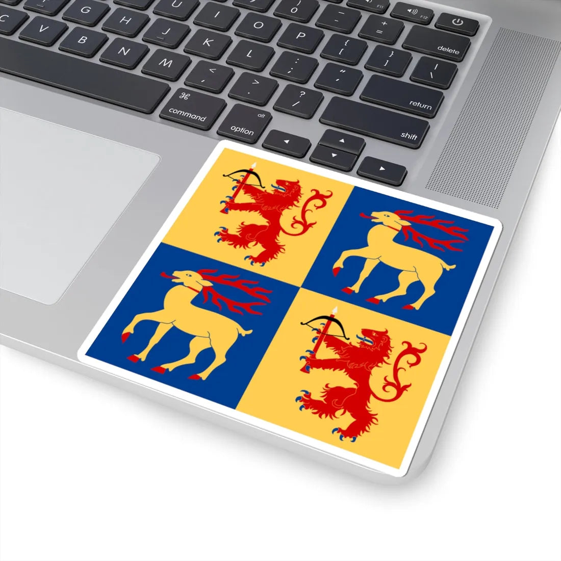 Kalmar lan vapenflagga (Sweden) STICKER Vinyl Kiss-Cut Decal - The Sticker Space