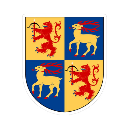 Kalmar län vapen (Sweden) (Coat of Arms) STICKER Vinyl Kiss-Cut Decal 3 Inch White - The Sticker Space