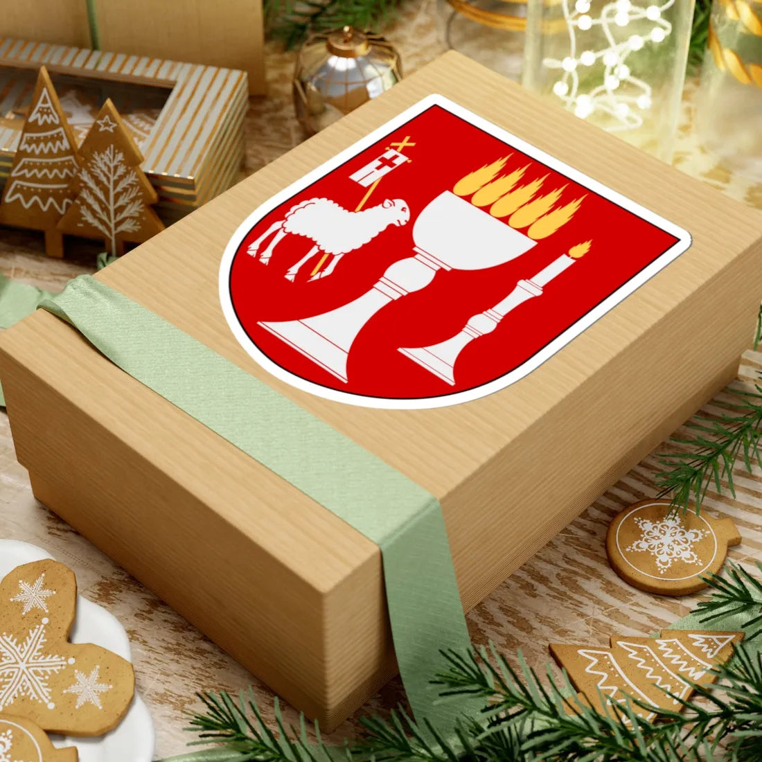 Kalmar stift vapen (Sweden) (Coat of Arms) STICKER Vinyl Kiss-Cut Decal - The Sticker Space