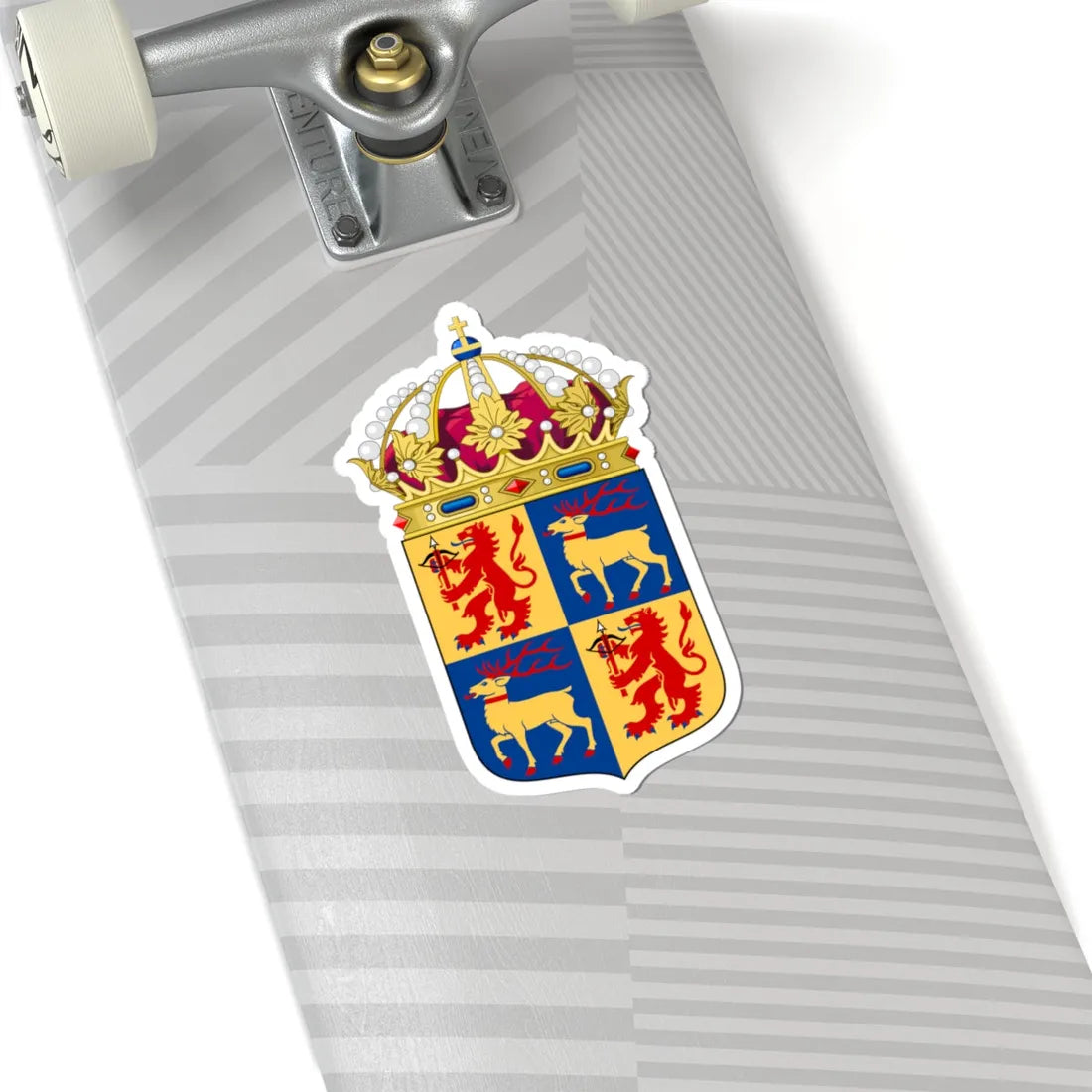 Kalmars läns vapen crowned (Sweden) (Coat of Arms) STICKER Vinyl Kiss-Cut Decal - The Sticker Space