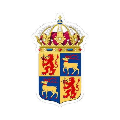 Kalmars läns vapen crowned (Sweden) (Coat of Arms) STICKER Vinyl Kiss-Cut Decal - The Sticker Space