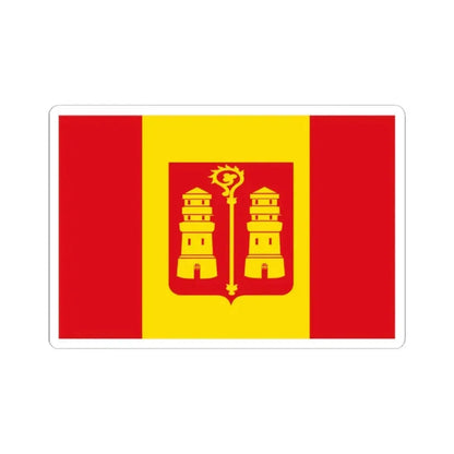 Kalmthout vlag (Belgium) STICKER Vinyl Kiss-Cut Decal 2 Inch White - The Sticker Space