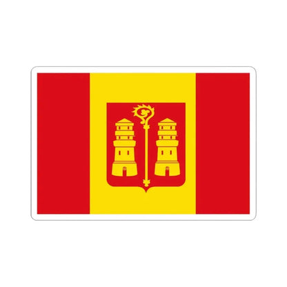 Kalmthout vlag (Belgium) STICKER Vinyl Kiss-Cut Decal 3 Inch White - The Sticker Space