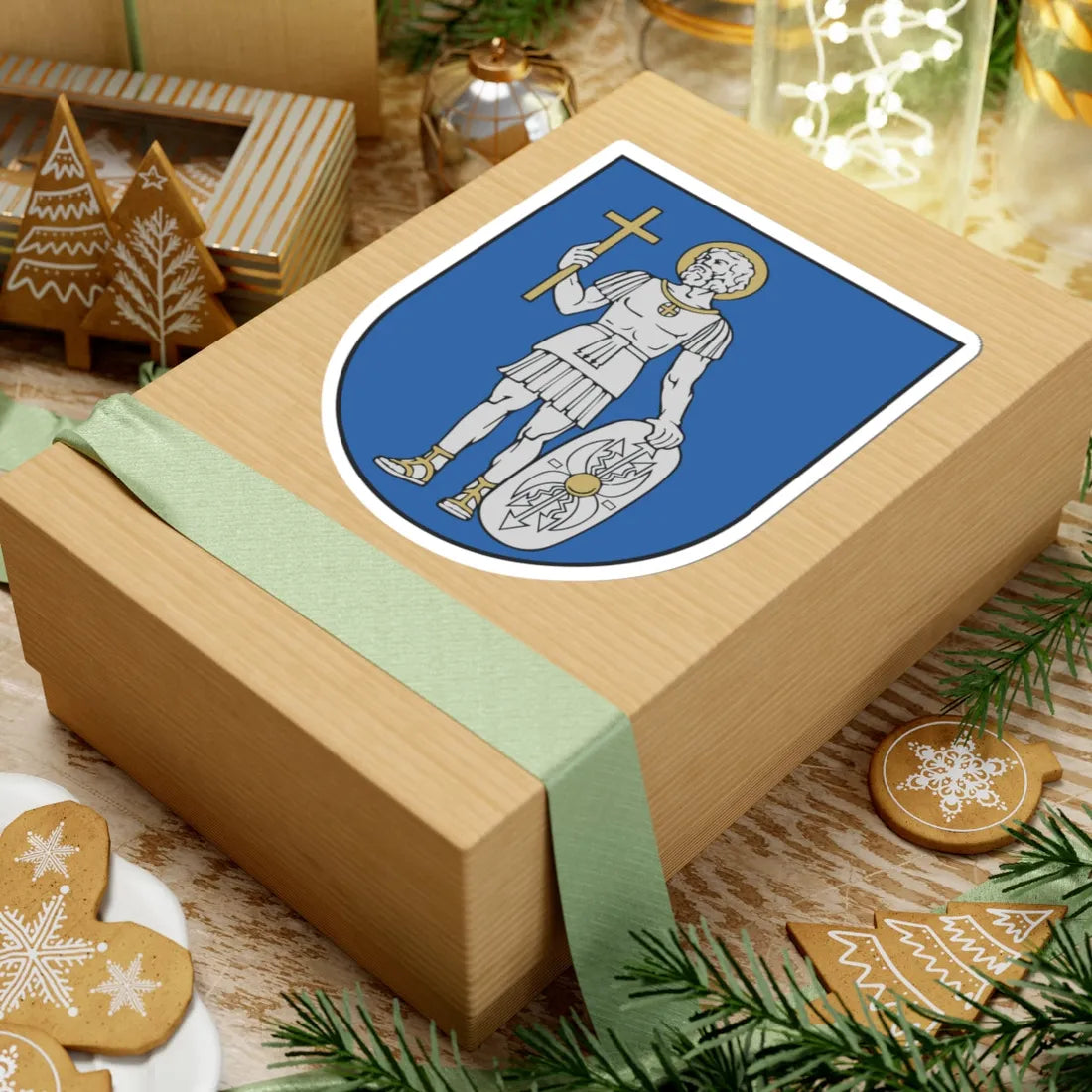 Kalnujų herbas (Lithuania) (Coat of Arms) STICKER Vinyl Kiss-Cut Decal - The Sticker Space