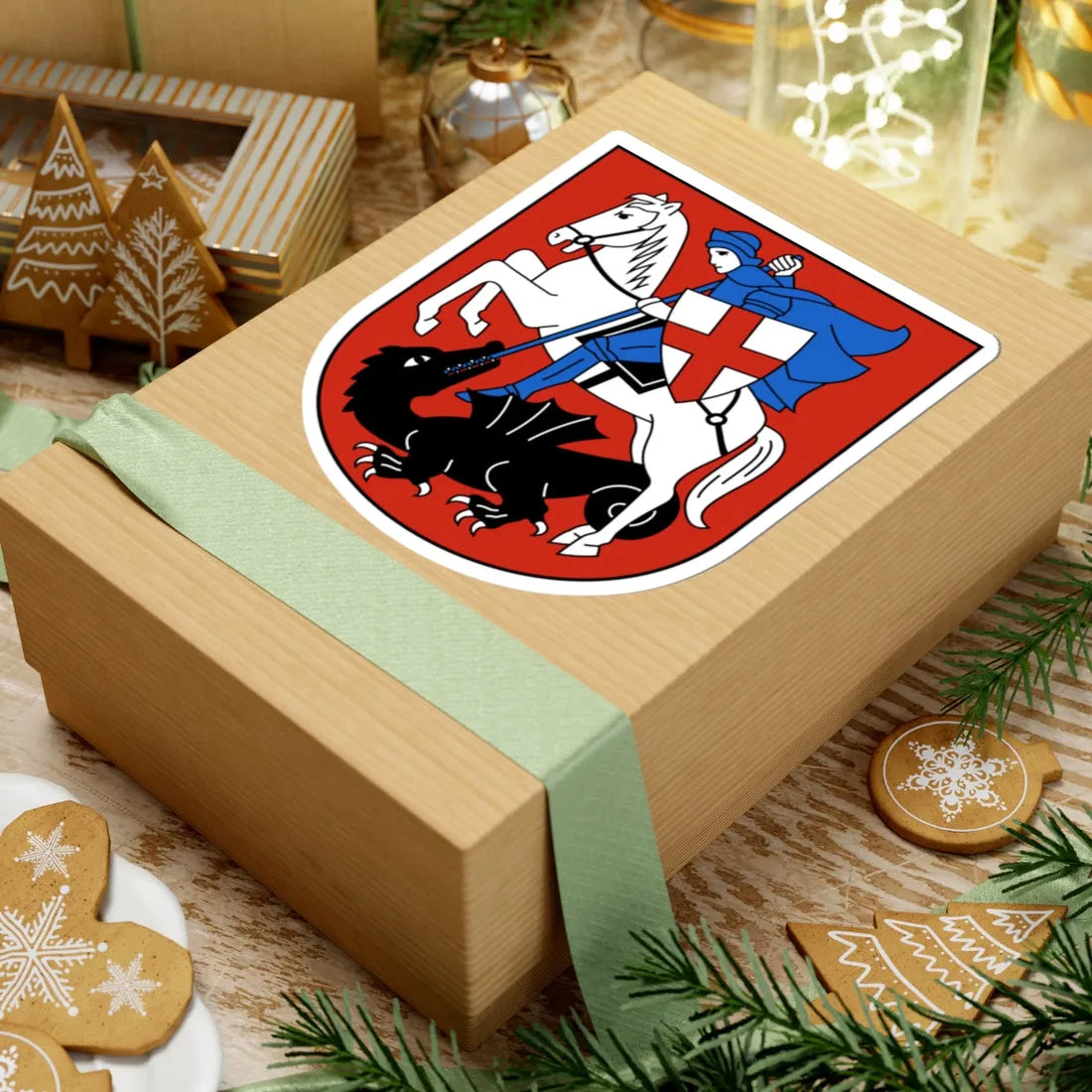 Kaltbrunn-blazon (Switzerland) (Coat of Arms) STICKER Vinyl Kiss-Cut Decal - The Sticker Space