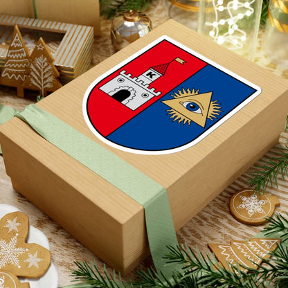 Kalvarija COA small (Lithuania) (Coat of Arms) STICKER Vinyl Kiss-Cut Decal - The Sticker Space