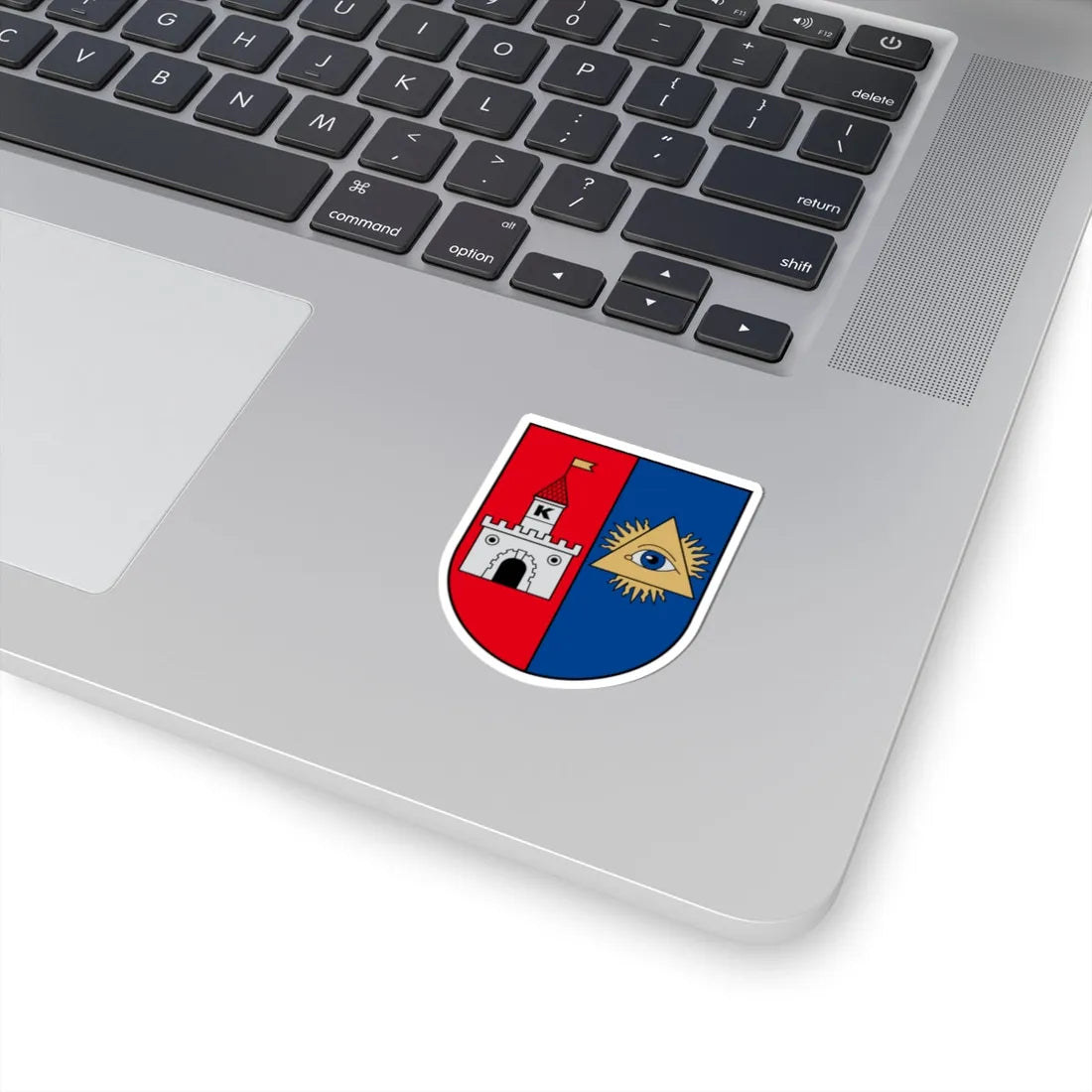 Kalvarija COA small (Lithuania) (Coat of Arms) STICKER Vinyl Kiss-Cut Decal - The Sticker Space