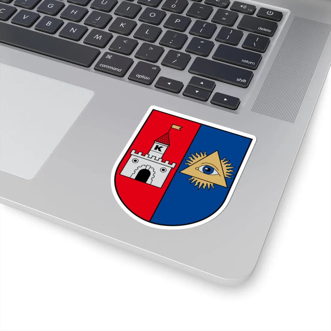 Kalvarija COA small (Lithuania) (Coat of Arms) STICKER Vinyl Kiss-Cut Decal - The Sticker Space