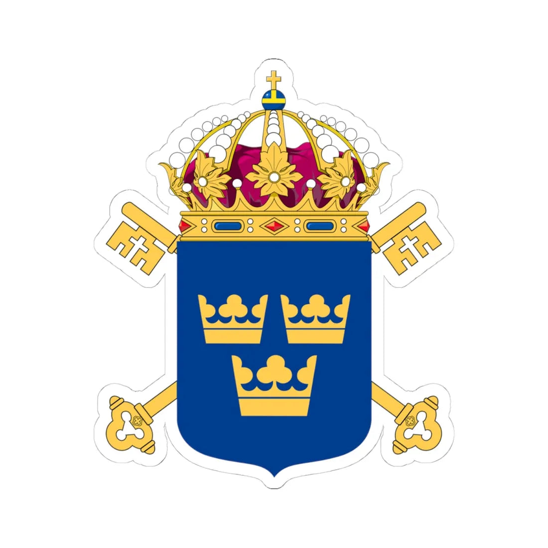 Kammarkollegiet vapen bra (Sweden) (Coat of Arms) STICKER Vinyl Kiss-Cut Decal - The Sticker Space