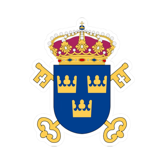 Kammarkollegiet vapen (Sweden) (Coat of Arms) STICKER Vinyl Kiss-Cut Decal 2 Inch White - The Sticker Space