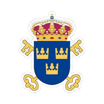 Kammarkollegiet vapen (Sweden) (Coat of Arms) STICKER Vinyl Kiss-Cut Decal 4 Inch White - The Sticker Space