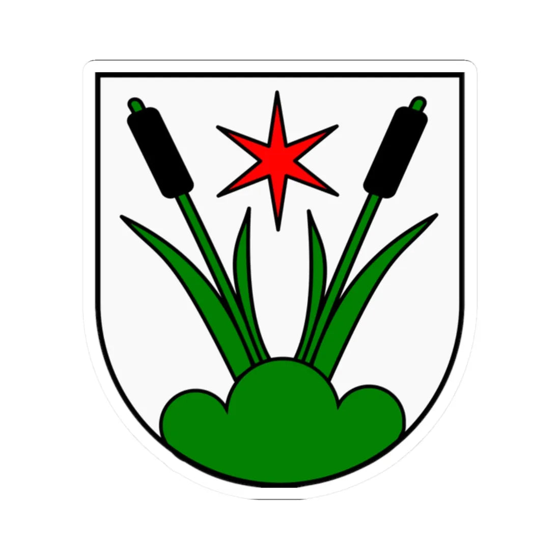 Kammersrohr-blason (Switzerland) (Coat of Arms) STICKER Vinyl Kiss-Cut Decal 2 Inch White - The Sticker Space