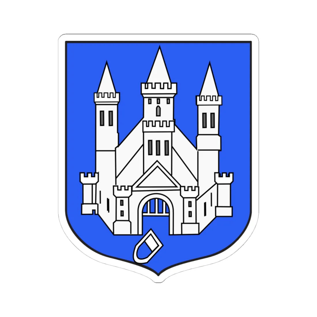 Kampen kleine wapen (Netherlands) (Coat of Arms) STICKER Vinyl Kiss-Cut Decal 4 Inch White - The Sticker Space