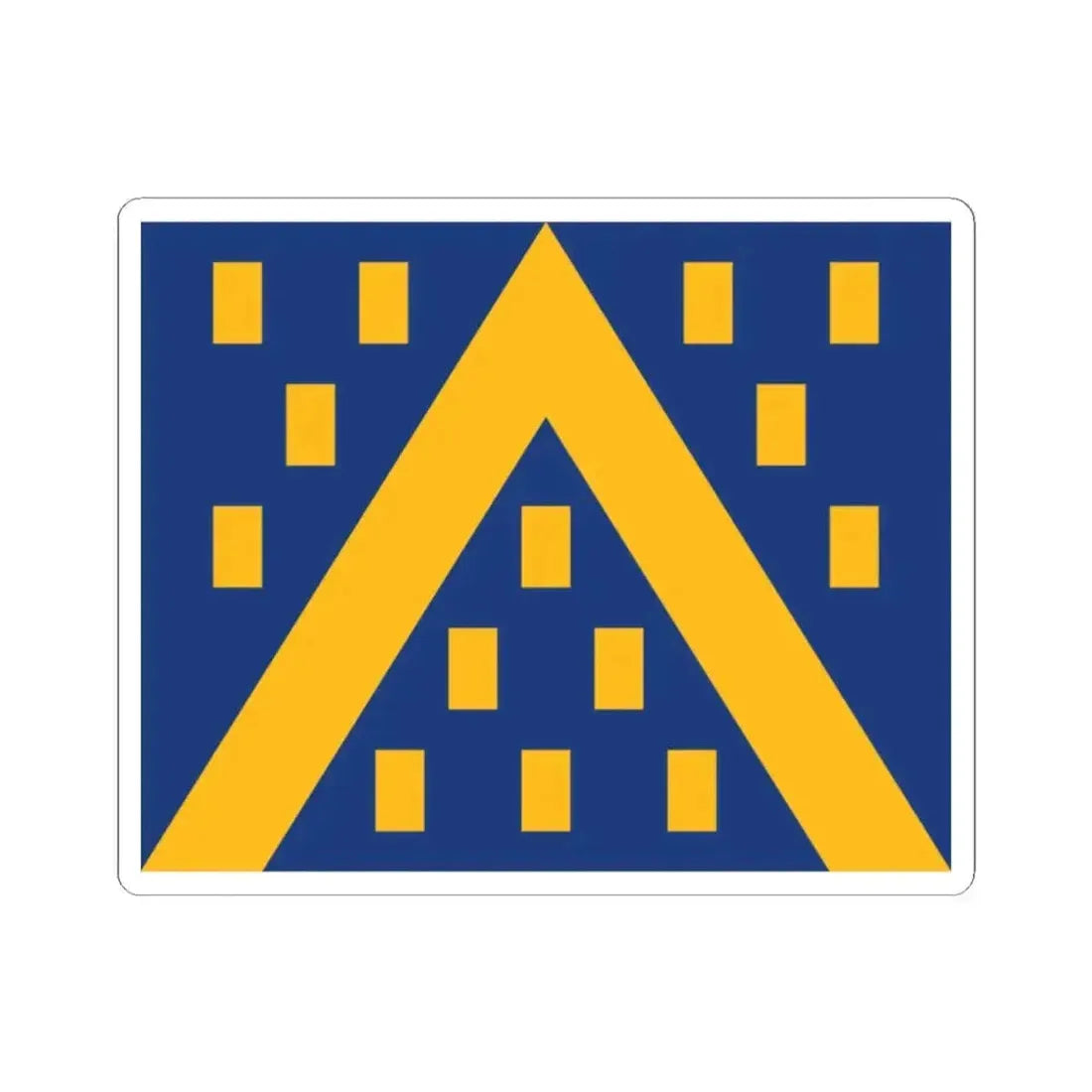 Kampenhout vlag (Belgium) STICKER Vinyl Kiss-Cut Decal 2 Inch White - The Sticker Space