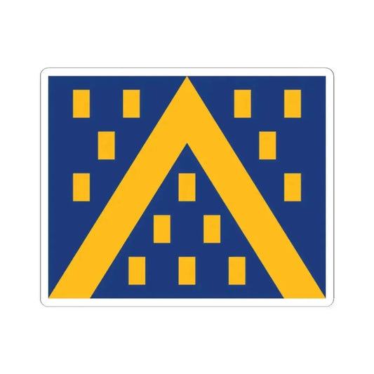 Kampenhout vlag (Belgium) STICKER Vinyl Kiss-Cut Decal 2 Inch White - The Sticker Space