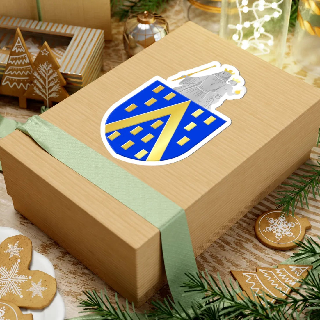 Kampenhout wapen (Belgium) (Coat of Arms) STICKER Vinyl Kiss-Cut Decal - The Sticker Space