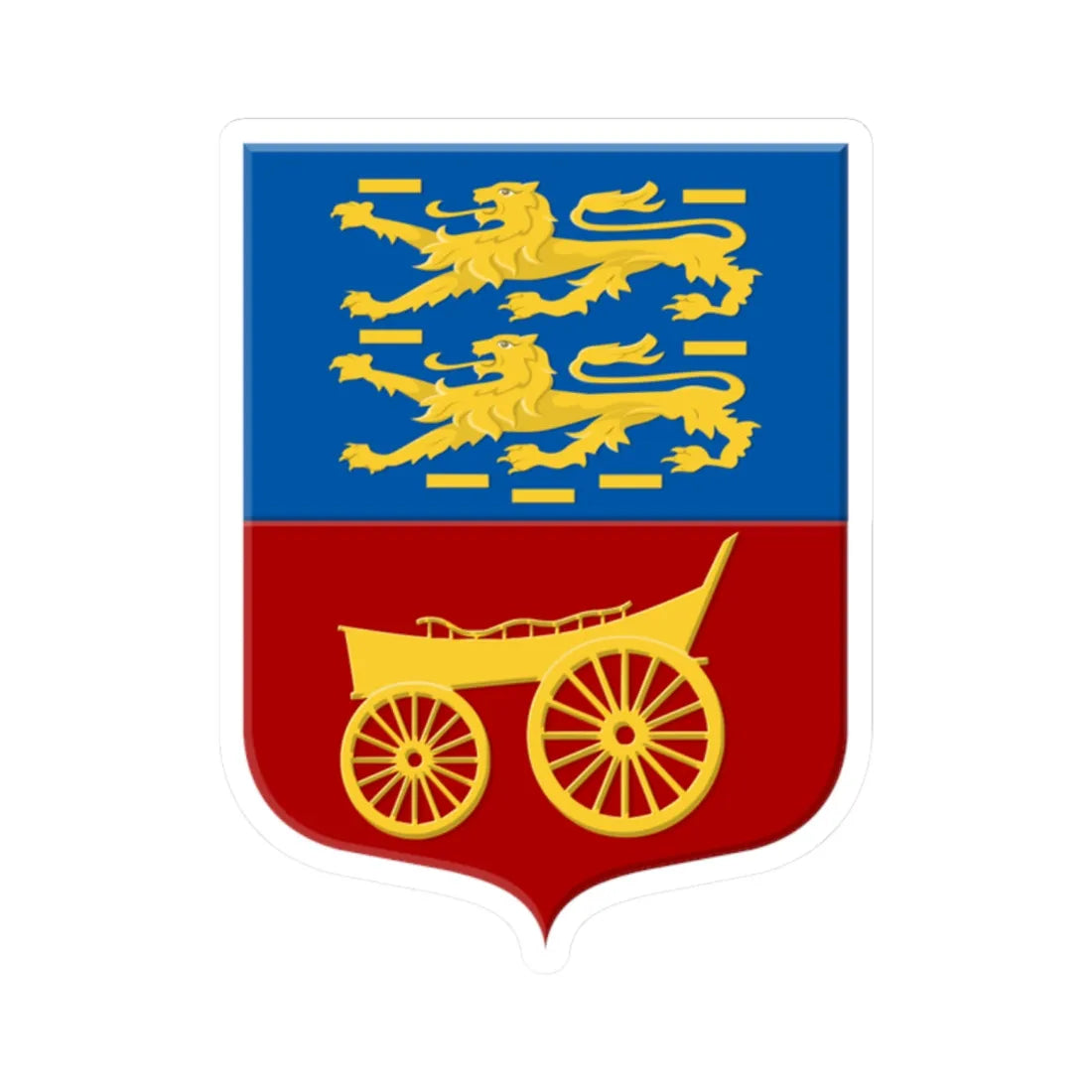 Kamperveen wapen 1890 (Netherlands) (Coat of Arms) STICKER Vinyl Kiss-Cut Decal 2 Inch White - The Sticker Space