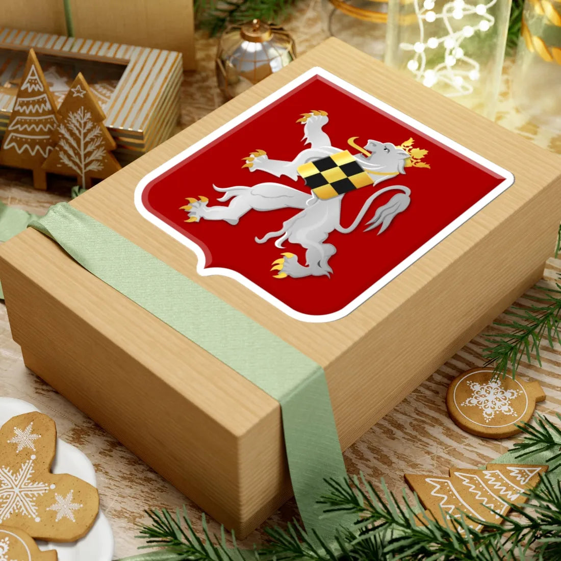 Kampferbeke wapen (Netherlands) (Coat of Arms) STICKER Vinyl Kiss-Cut Decal - The Sticker Space