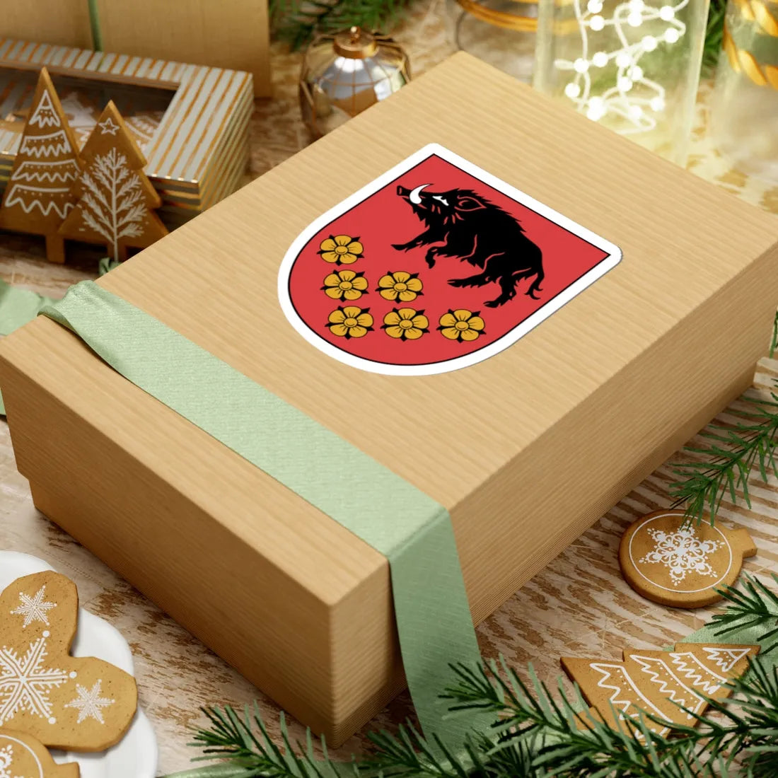 Kandavas novads COA (Latvia) (Coat of Arms) STICKER Vinyl Kiss-Cut Decal - The Sticker Space