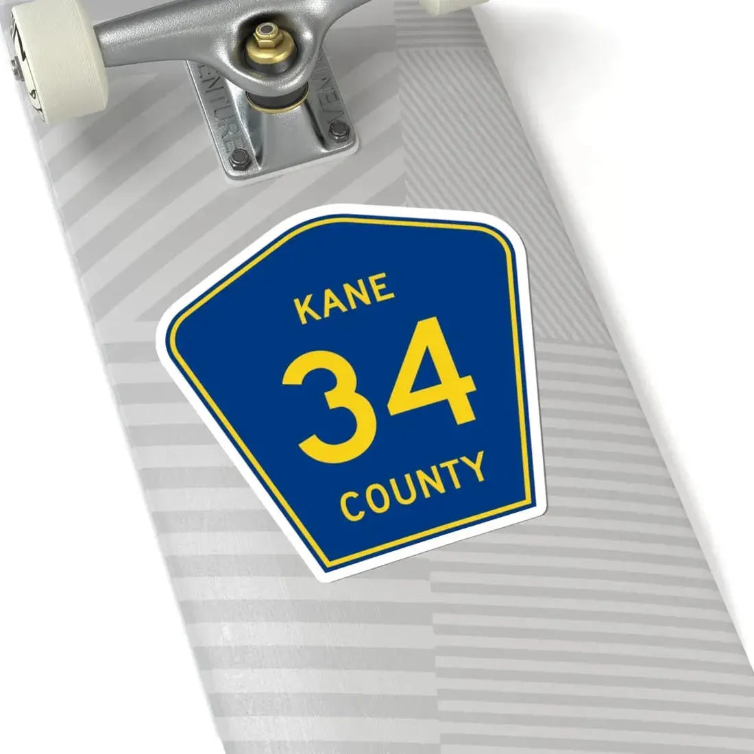Kane County 34 (Illinois) (Road Sign) STICKER Vinyl Kiss-Cut Decal - The Sticker Space