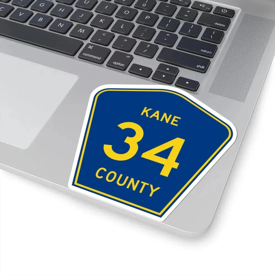 Kane County 34 (Illinois) (Road Sign) STICKER Vinyl Kiss-Cut Decal - The Sticker Space