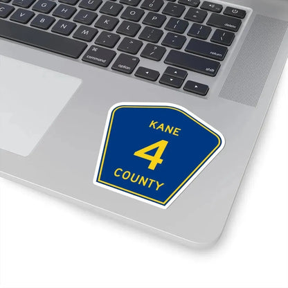 Kane County 4 (Illinois) (Road Sign) STICKER Vinyl Kiss-Cut Decal - The Sticker Space
