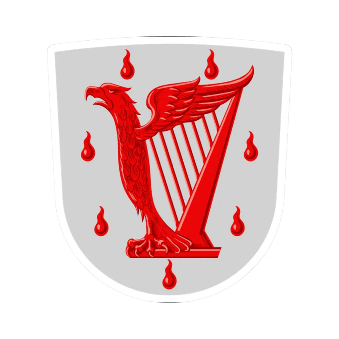 Kangasala.vaakuna (Finland) (Coat of Arms) STICKER Vinyl Kiss-Cut Decal 2 Inch White - The Sticker Space