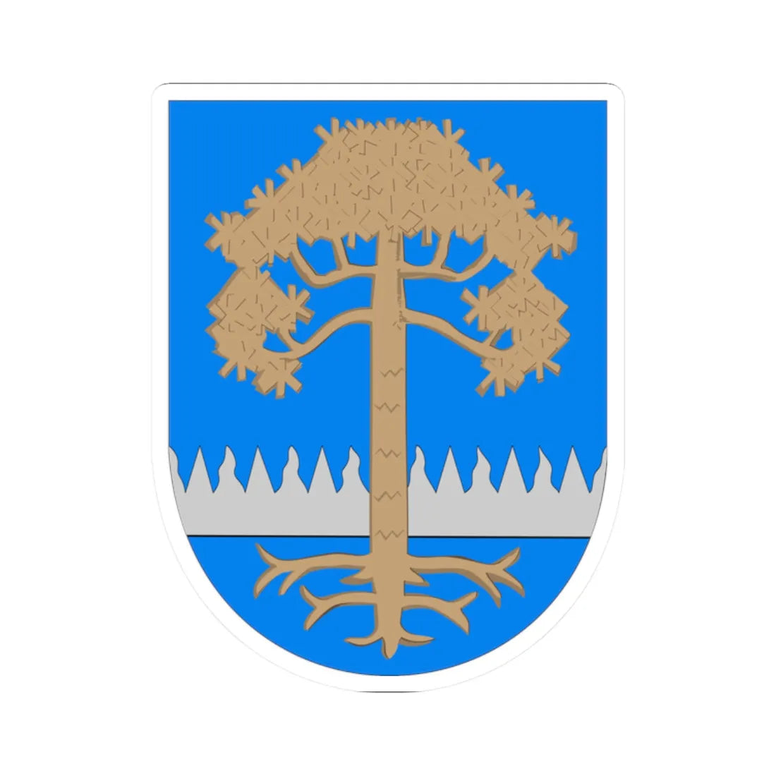 Kankaanpää.vaakuna (Finland) (Coat of Arms) STICKER Vinyl Kiss-Cut Decal 2 Inch White - The Sticker Space