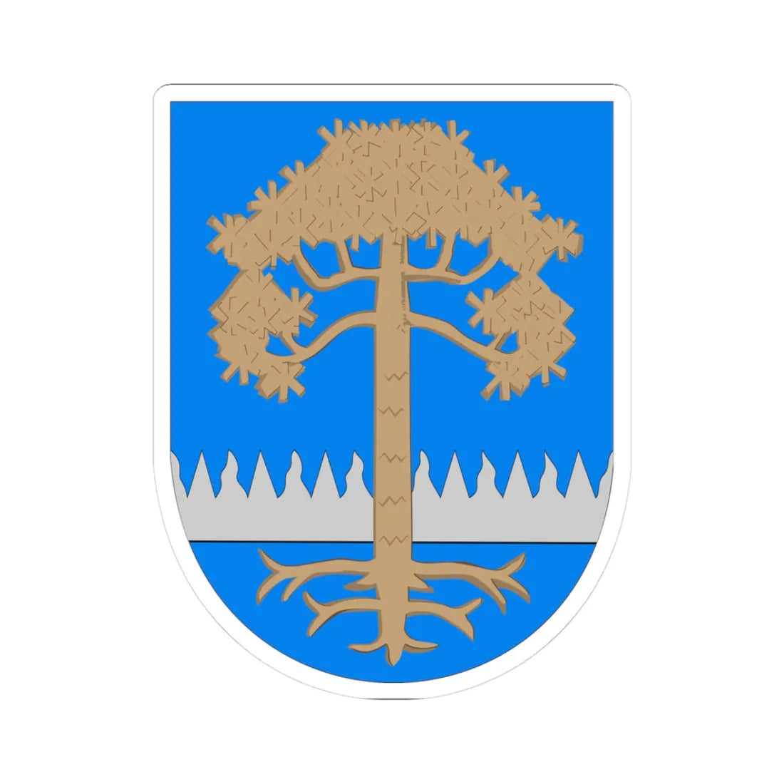 Kankaanpää.vaakuna (Finland) (Coat of Arms) STICKER Vinyl Kiss-Cut Decal 3 Inch White - The Sticker Space