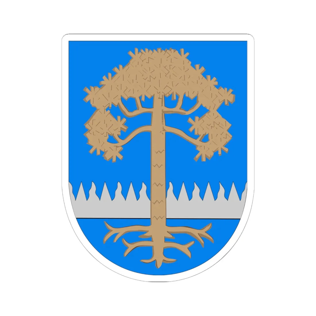 Kankaanpää.vaakuna (Finland) (Coat of Arms) STICKER Vinyl Kiss-Cut Decal 6 Inch White - The Sticker Space