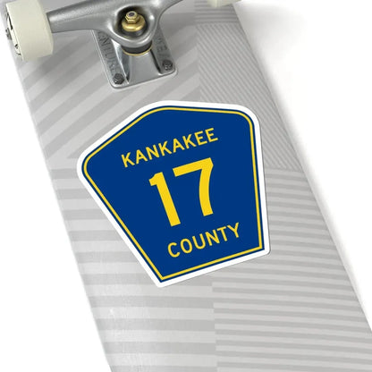 Kankakee County 17 (Illinois) (Road Sign) STICKER Vinyl Kiss-Cut Decal - The Sticker Space