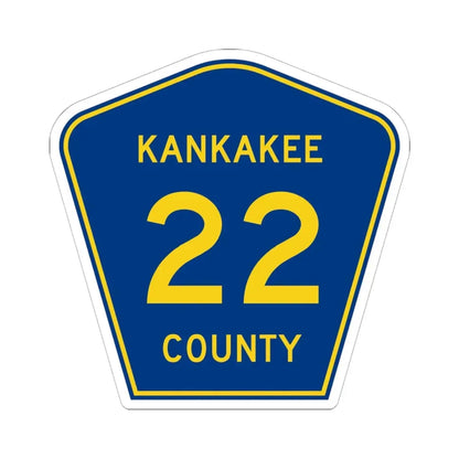 Kankakee County 22 (Illinois) (Road Sign) STICKER Vinyl Kiss-Cut Decal - The Sticker Space