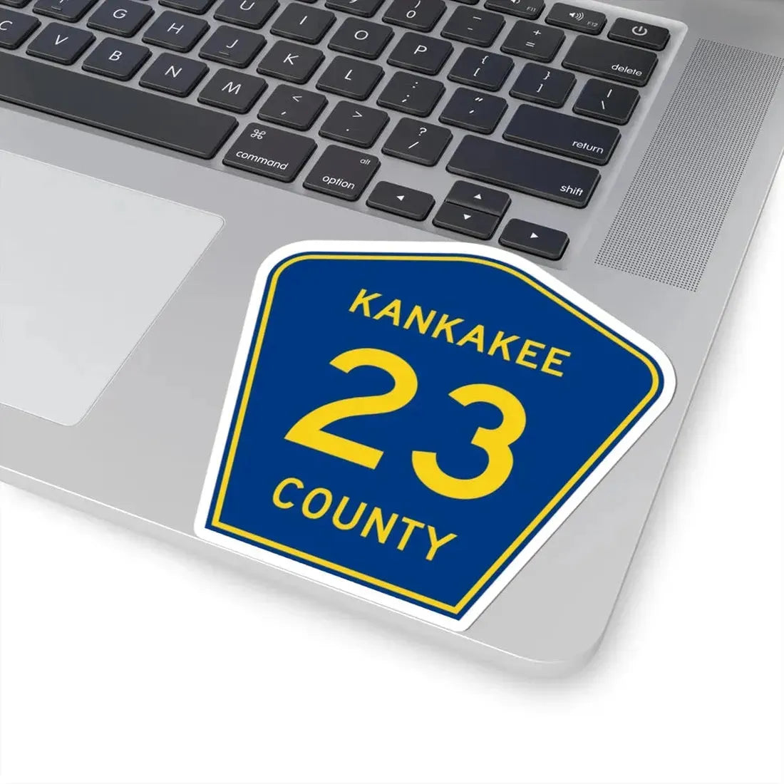 Kankakee County 23 (Illinois) (Road Sign) STICKER Vinyl Kiss-Cut Decal - The Sticker Space