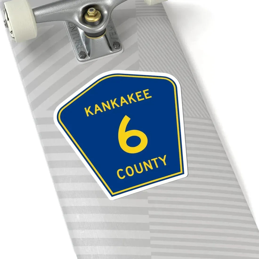 Kankakee County 6 (Illinois) (Road Sign) STICKER Vinyl Kiss-Cut Decal - The Sticker Space
