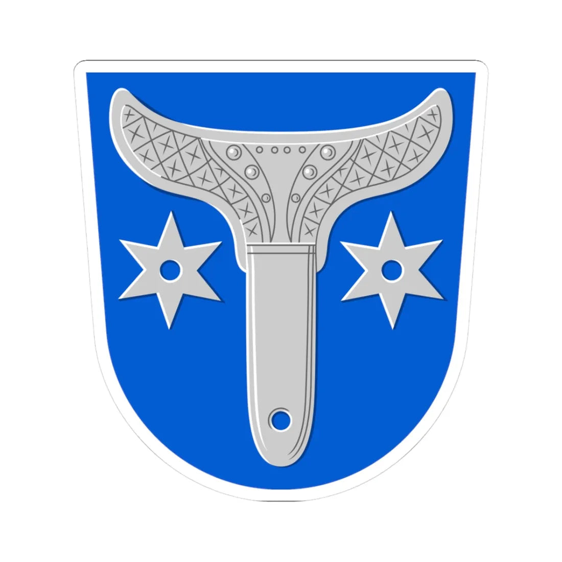 Kannus.vaakuna (Finland) (Coat of Arms) STICKER Vinyl Kiss-Cut Decal 3 Inch White - The Sticker Space